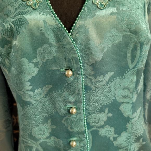 Vtg. Sequin Blouse - Picture 4 of 8